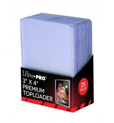 ULTRA PRO 3" X 4" PREMIUM Toploader 35pt (25-ne pakk)
